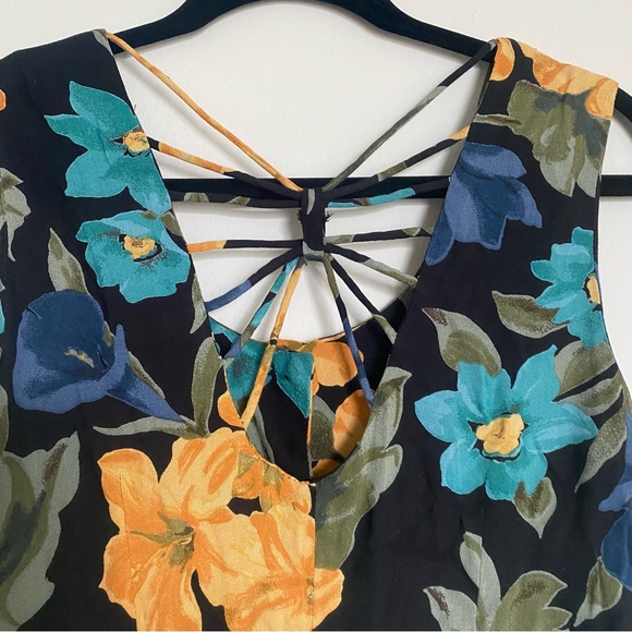 Vintage Sara Makes Dresses Maxi 90s Floral Dress Phoebe Buffay Size 8 - Picture 5 of 10